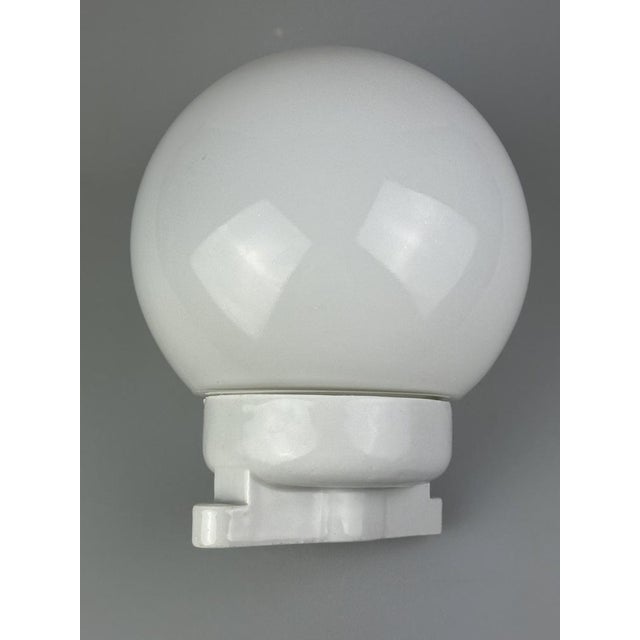 Bauhaus Wall Light in Ceramic Glass, 1950s For Sale - Image 6 of 13