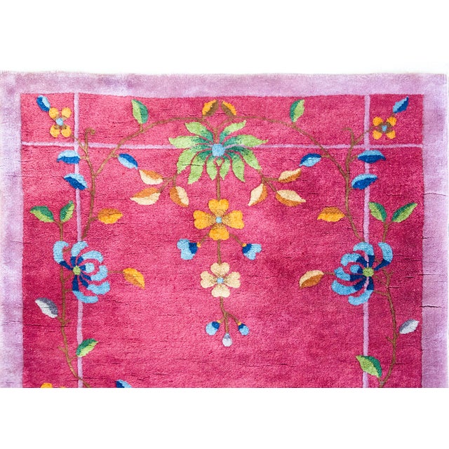 1930s Early 20th Century Chinese Art Deco Rug For Sale - Image 5 of 13