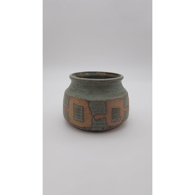 Mid 20th Century Mid 20th Century Signed Studio Pottery Bowl with Geometric Sgraffito Design For Sale - Image 5 of 8