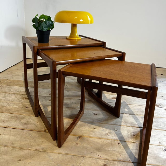 Quadrille Nesting Tables in Teak from G-Plan, 1960s, Set of 3 For Sale - Image 11 of 11