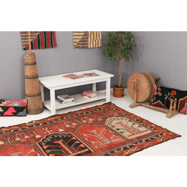 Vintage Kars Kilim Rug For Sale In Los Angeles - Image 6 of 7