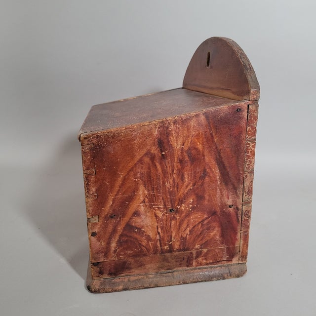 Circa 1800 American Grain-Painted Wall Candle Box For Sale In Raleigh - Image 6 of 9