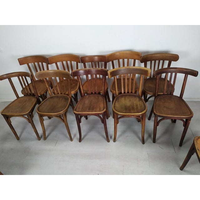 Bistro Chairs, 1920s, Set of 14, in Good conditions. Designed 1920 to 1949