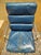 Metal Vintage Ea 216 Soft Pad Armchair by Charles and Ray Eames for Herman Miller Blue Leather For Sale - Image 7 of 10