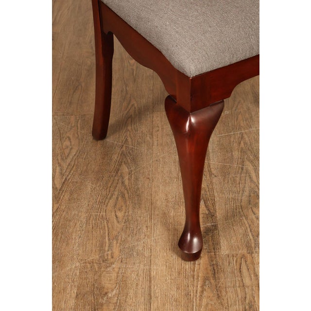 Queen Anne Style Set Of Four Cherry Side Dining Chairs For Sale - Image 10 of 18