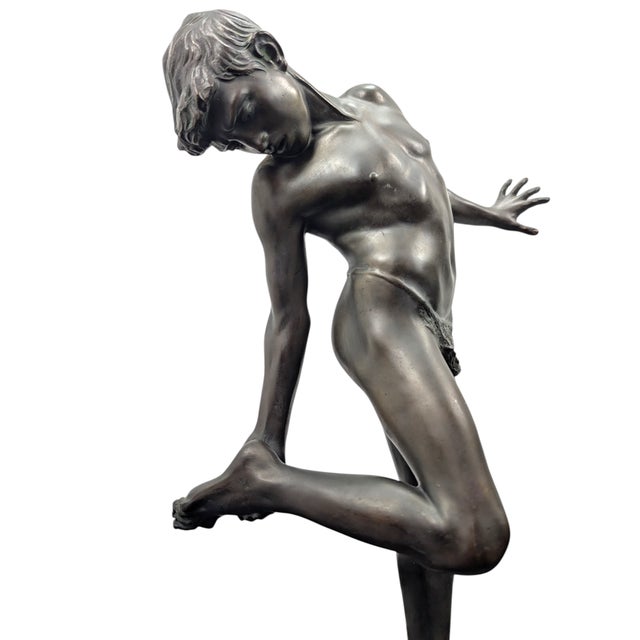 Bronze Statue of a Young Fisherman, 20th Century For Sale - Image 5 of 9