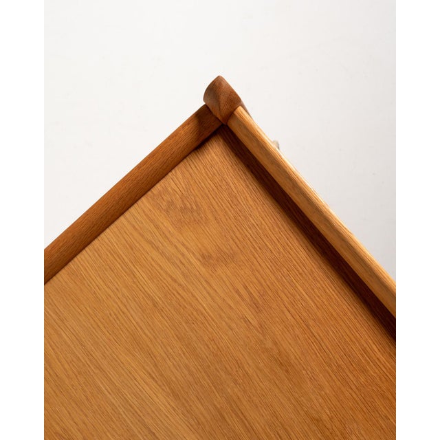 Wood Scandinavian Rectangular Oak Trolley, 1960s For Sale - Image 7 of 9