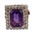 Contemporary Vintage 6.86 Carat Amethyst Diamond 14k Yellow Gold Cocktail Ring, Size 6 For Sale - Image 3 of 6