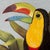 2020s Original Toucan Painting on Canvas Tropical Bird Gilt Frame For Sale - Image 5 of 10
