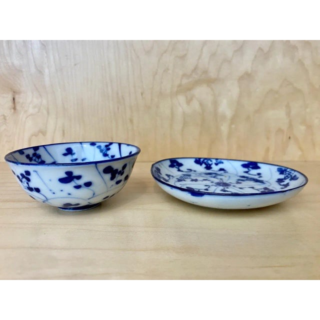 Antique Chinese Spiral Lotus Tek Sing Tea Cup and Saucer For Sale - Image 4 of 5