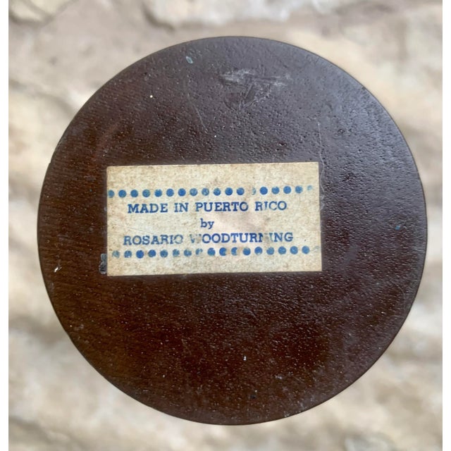 Rude Osolnik Mid-Century Modern Vintage Turned Wood Tulip Candlesticks in the Style of Rude Osolnik- a Pair For Sale - Image 4 of 12