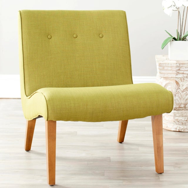 2020s Chair & Buttons in Sweet Pea Green & Natural Oak Finish For Sale - Image 5 of 6