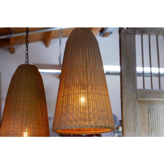Oasis Resin-Woven Indoor-Outdoor Lantern For Sale - Image 9 of 11