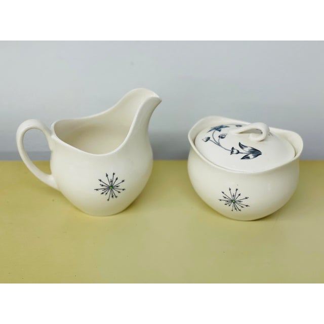 1960s Mid-Century Modern Atomic Cream & Sugar Set by Johnson Bros - 2 Pieces For Sale In Louisville - Image 6 of 6