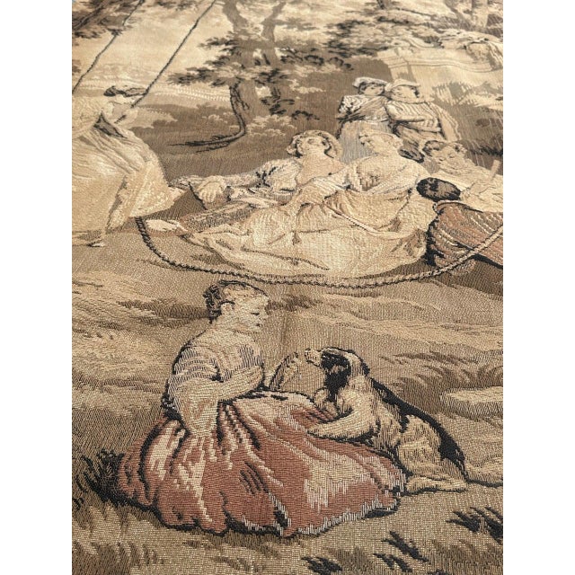 Antique French Aubusson Jacquard Tapestry Panel, 1920s For Sale - Image 15 of 18