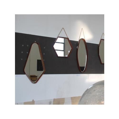 1950s Hexagon-Shaped Wall Mirror, 1950s For Sale - Image 5 of 9