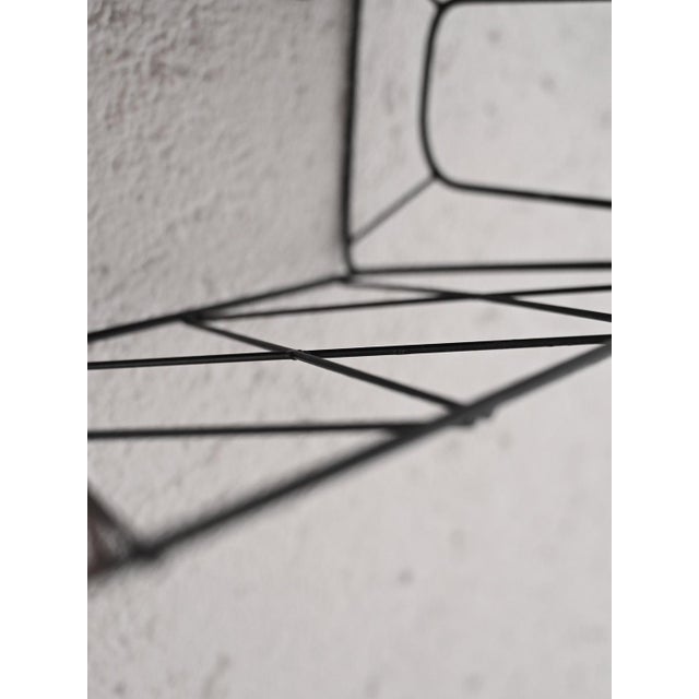 1960s Suspended Bedside Table in Teak and Metal, 1960s For Sale - Image 5 of 7