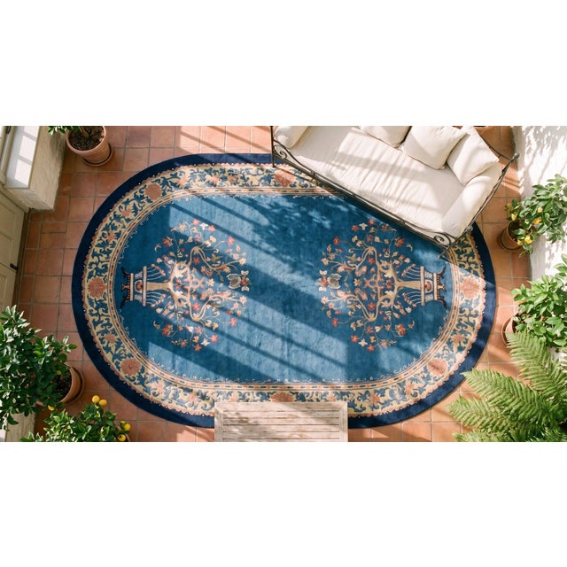 Antique Chinese Peking Rug 8' 8" x 12' 8" For Sale - Image 9 of 10