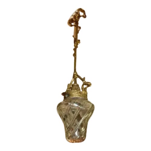 Circa 1870 French Napoleon III Crystal & Gilt Bronze Lantern/ Plafonnier Unsigned Baccarat For Sale