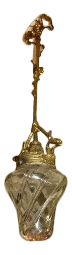 Circa 1870 French Napoleon III Crystal & Gilt Bronze Lantern/ Plafonnier Unsigned Baccarat