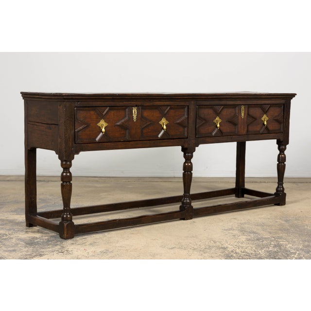 Late 18th Century English Oak Dresser Base or Server For Sale - Image 17 of 18