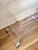 Vintage 1980s Clear Lucite Bar Cart on Wheels For Sale - Image 4 of 6