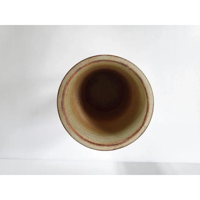 Roll Vase with Thistle in Gres Vallauris by Fonck & Mateo, 1970s For Sale - Image 4 of 7