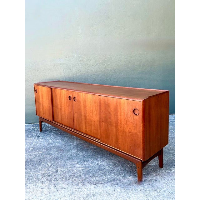 Vintage MCM Danish Arne Hovmand-Olsen Teak Credenza For Sale - Image 11 of 12