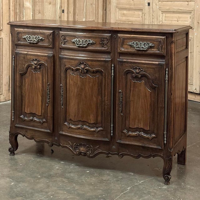Antique Country French Walnut Buffet ~ Trois Porte Enfilade has become an unusual find in the last few years, and this...