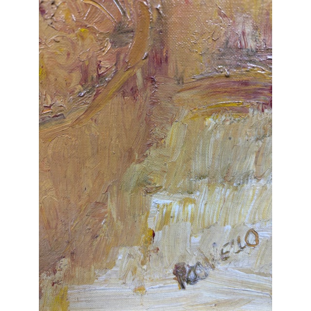 Abstract Vintage Mid-Century Abstract Impressionist Still Life Oil, Painting For Sale - Image 3 of 6