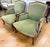 Pair of Green Velvet Upholstered French Bergeres Armchairs For Sale In New York - Image 6 of 7