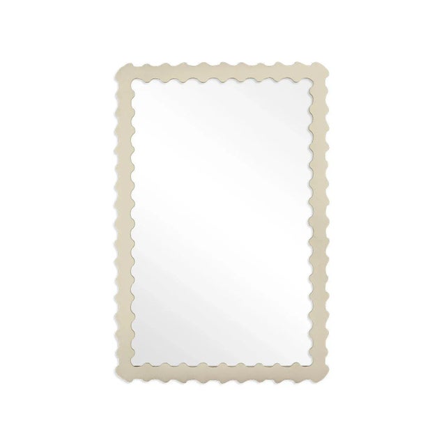 Contemporary Fleur Home Audubon Bamboo Rectangle Mirror in Delaware Putty, 36x48 For Sale - Image 3 of 3