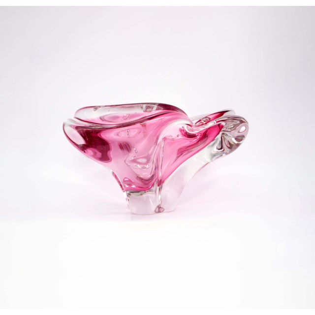Large Glass Bowl by Josef Hospodka for Chribska Glas, 1960s For Sale - Image 6 of 10
