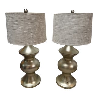 Contemporary Sculpted Table Lamps, Pair For Sale