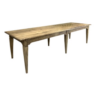 Long Oak Refectory Dining Table, 2010s For Sale