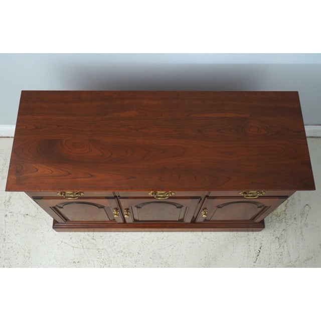Brown Stickley Solid Cherry Raised Panel Server Cabinet For Sale - Image 8 of 18