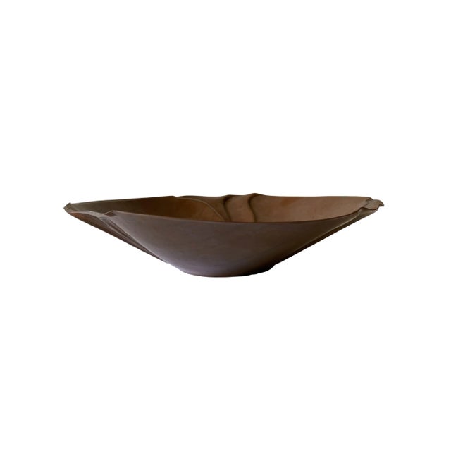 A beautiful Harry St. John Dixon Hammered Sculptured Copper Bowl. 11.75"d x 2.75"h. Harry St John Dixon, one of the first...