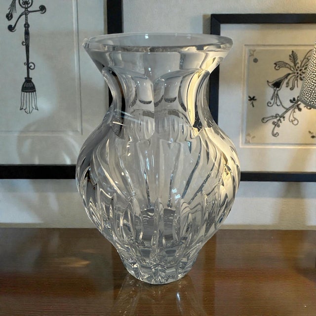 Lovely Sheridan 6” cut crystal vase that will fit in with holiday decor and every luxury style thereafter! A beautiful...