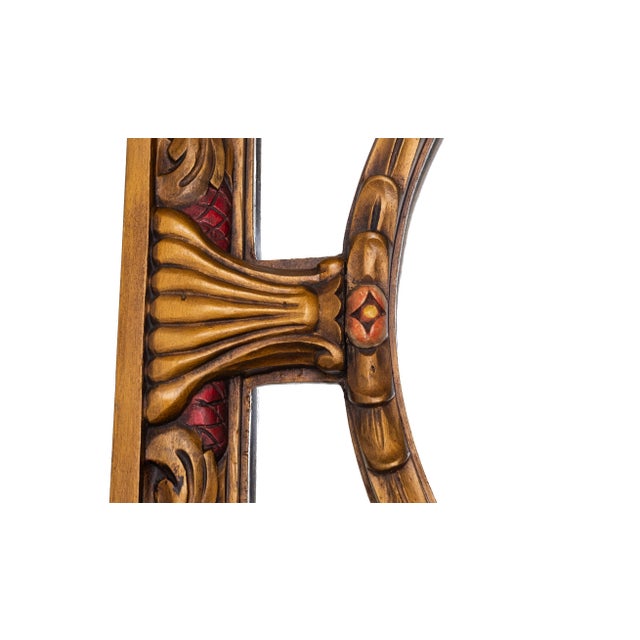 Stunning Wooden Hand carved Art Deco wall mirror .Octagonal shaped Frame and comes with a Oval shaped Mirror inside ....