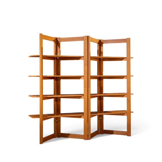 Kurt Østervig Style Mid Century Teak Bookshelf Room Divider This bookshelf room divider measures: 72 wide x 16.5 deep x...