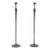 Late 20th Century Brutalist Iron Floor Candleholders- Set of 2 For Sale