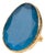 Gypsy Soul Blue Cat Eye Gold Statement Ring, Size 8 For Sale