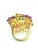 Baroque Bochic “Orient” Vintage Diamond, Peridot, Tourmaline & Topaz Ring 18K & Silver For Sale - Image 3 of 15