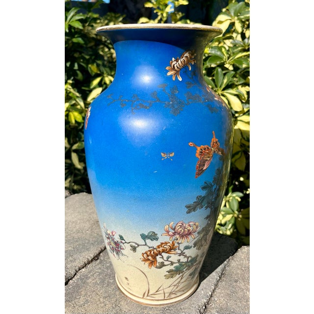 Early 20th Century Antique Japanese Satsuma Pottery Vase For Sale - Image 5 of 11