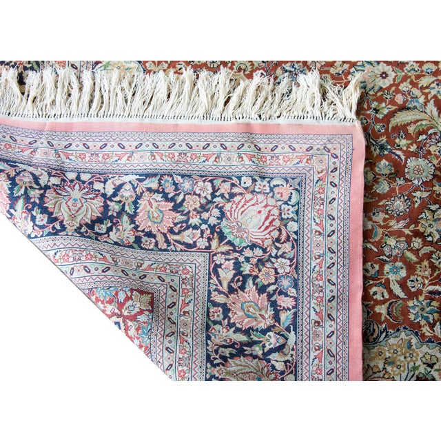 Vintage Persian Silk Rug For Sale - Image 15 of 16