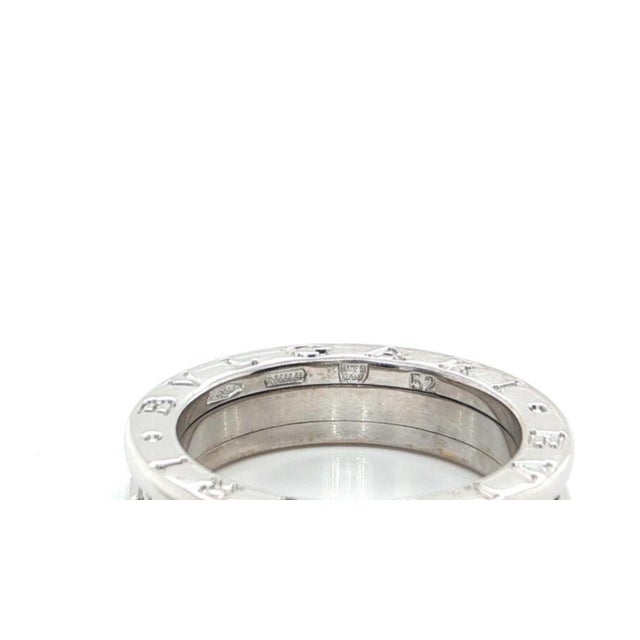 Transparent Bvlgari B.zero1 Diamond Solitaire Ring 18k White Gold W/Cert Size 6 / Eu 52 For Sale - Image 8 of 9