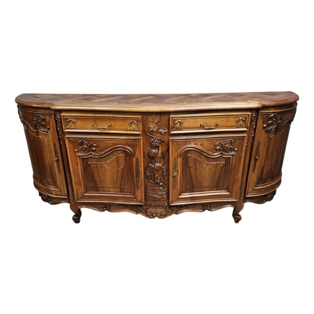 Louis XV Style Richly Carved Buffet For Sale