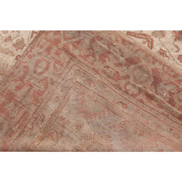 Textile Antique Turkish Oushak Rug For Sale - Image 7 of 8