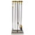 Chrome and Brass Fireplace Tools by Alessandro For Sale - Image 10 of 10