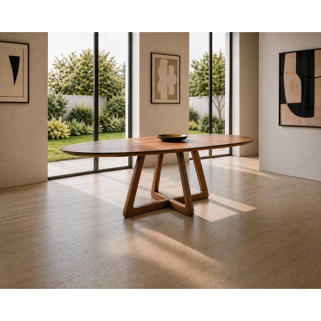 Axis Wood Dining Table by Greyge For Sale - Image 6 of 11
